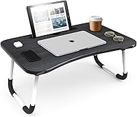 Nestl Laptop Bed Tray Table - Adjustable Portable Lap Desk with Foldable Legs, Large Reading Stand for Sofa Couch Floor, Fits 17" Laptops