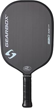 Gearbox G20 Pickleball Paddle 20mm Honeycomb Core, Raw Carbon Fiber Surface, One-Piece Molded Construction Control, Spin & Power Lightweight 8.0 oz Paddle for All Skill Levels