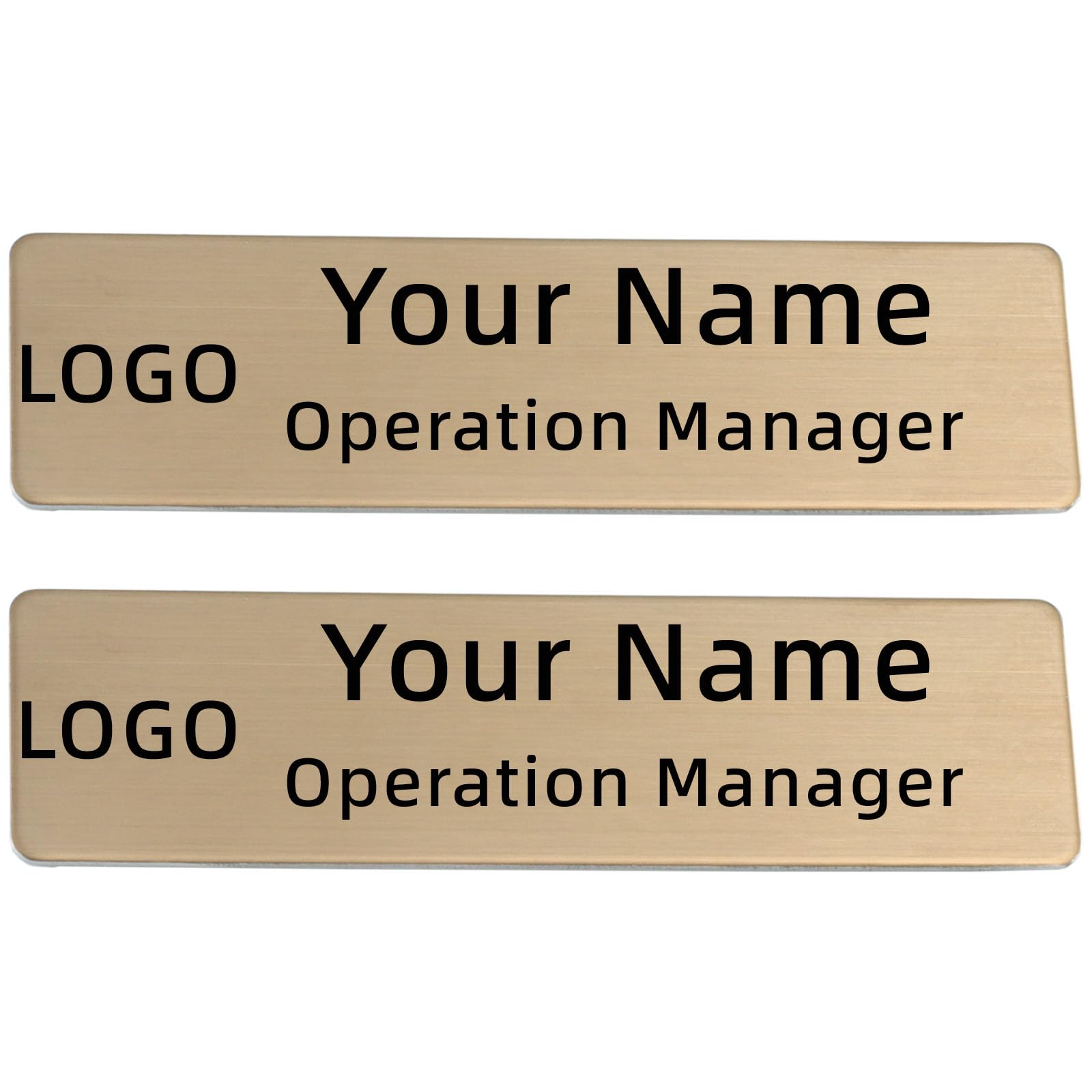 Custom Name Tag,Personalized,Customizable Name Tags,Engraved Name Tag with Magnet Clip or Pin,Stainless Steel ID Badge for School Teachers,Kids,Business Work Label Sign (2RoseGold)