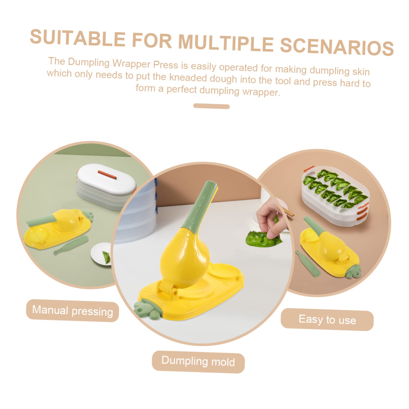 Ciieeo Electric Dumpling Maker Dumpling Wrappers Set Easy to Use Home Kitchen