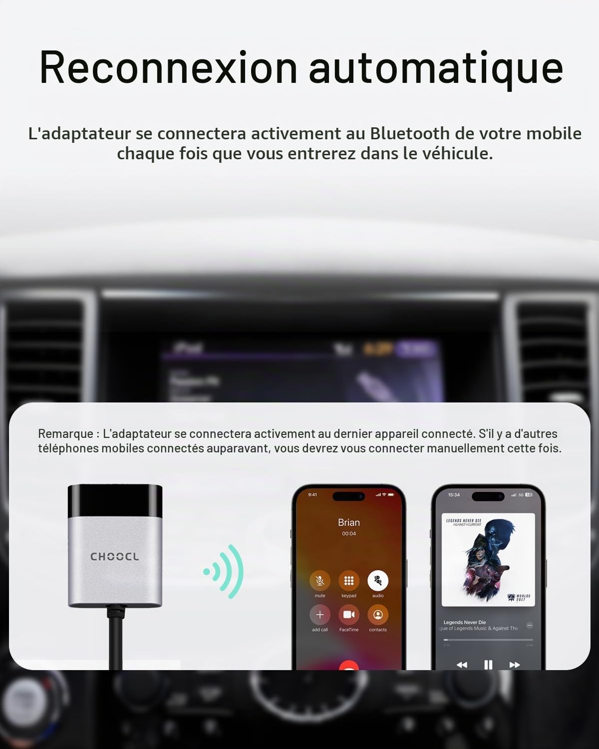 Adaptateur Bluetooth Voiture USB pour iPod Music Source