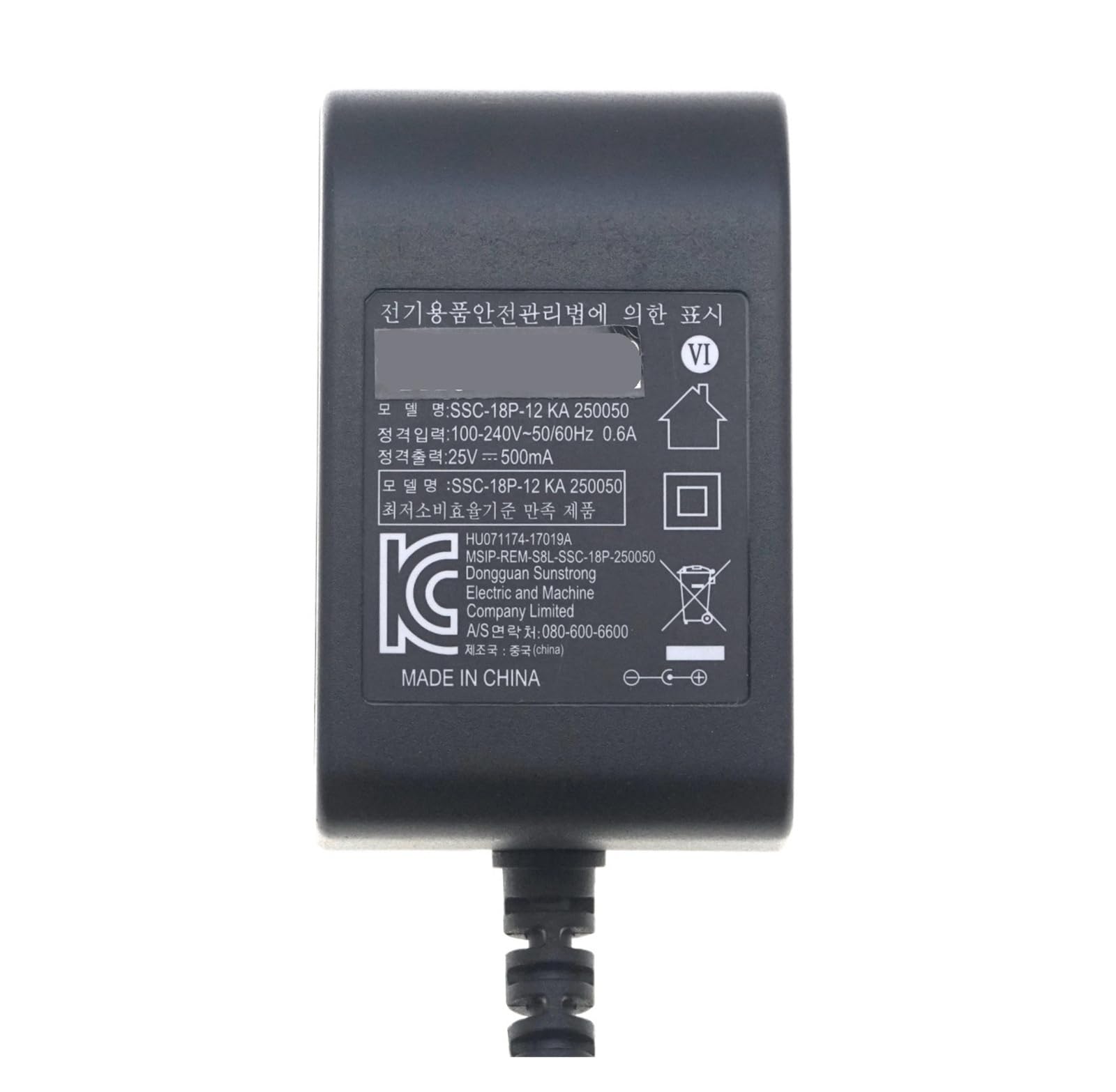 Fuente de alimentación de 25 V y 0,5 A con adaptador de conmutación y enchufe EU 4