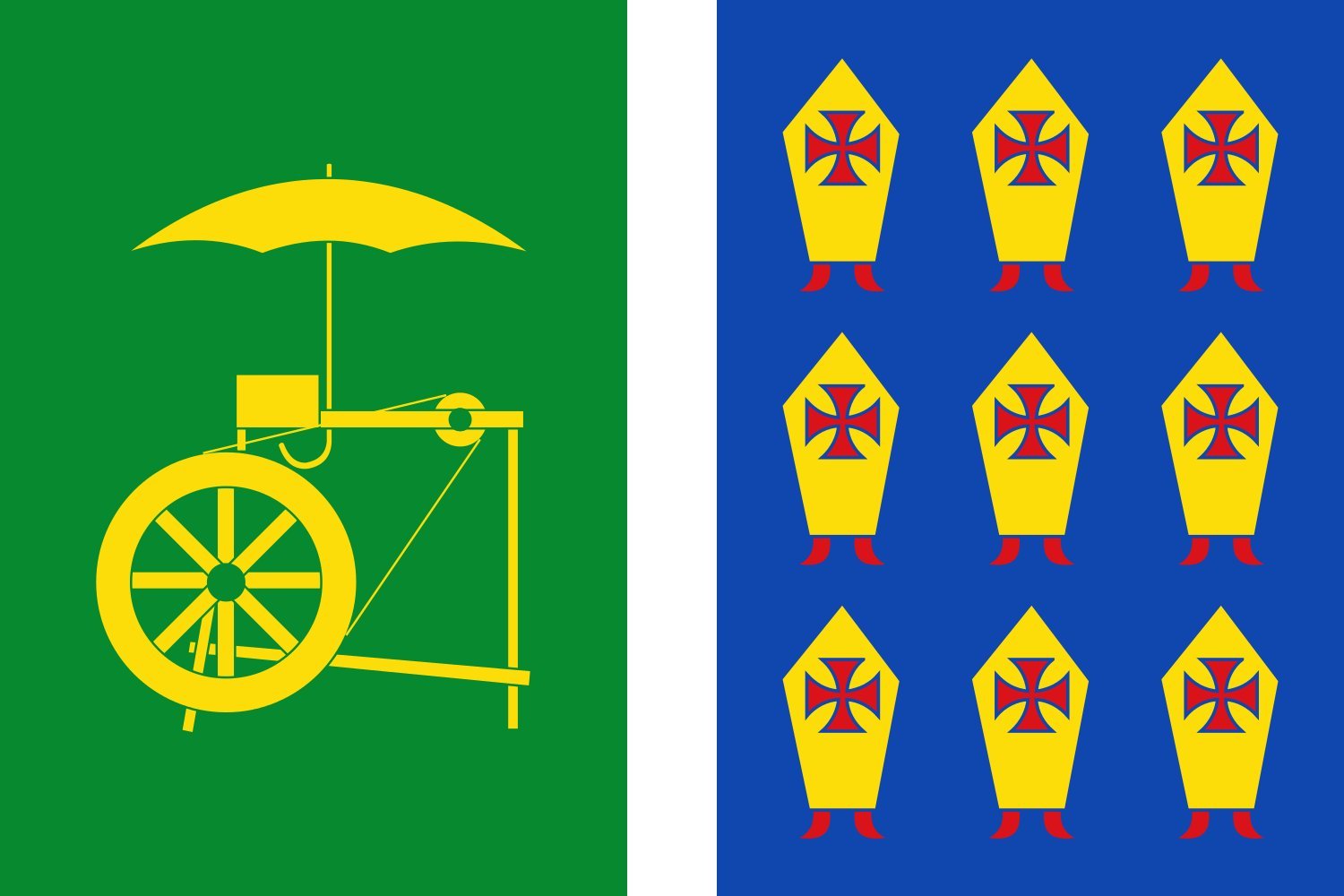 Drapeau Nogueira de Ramuín pour pavoiser les fêtes de village et balcons