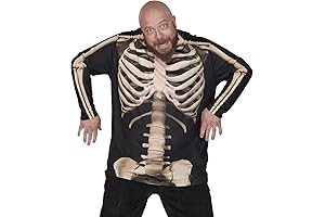 Halloween 3D Photorealistic Skeleton Graphic Long Sleeve Shirt