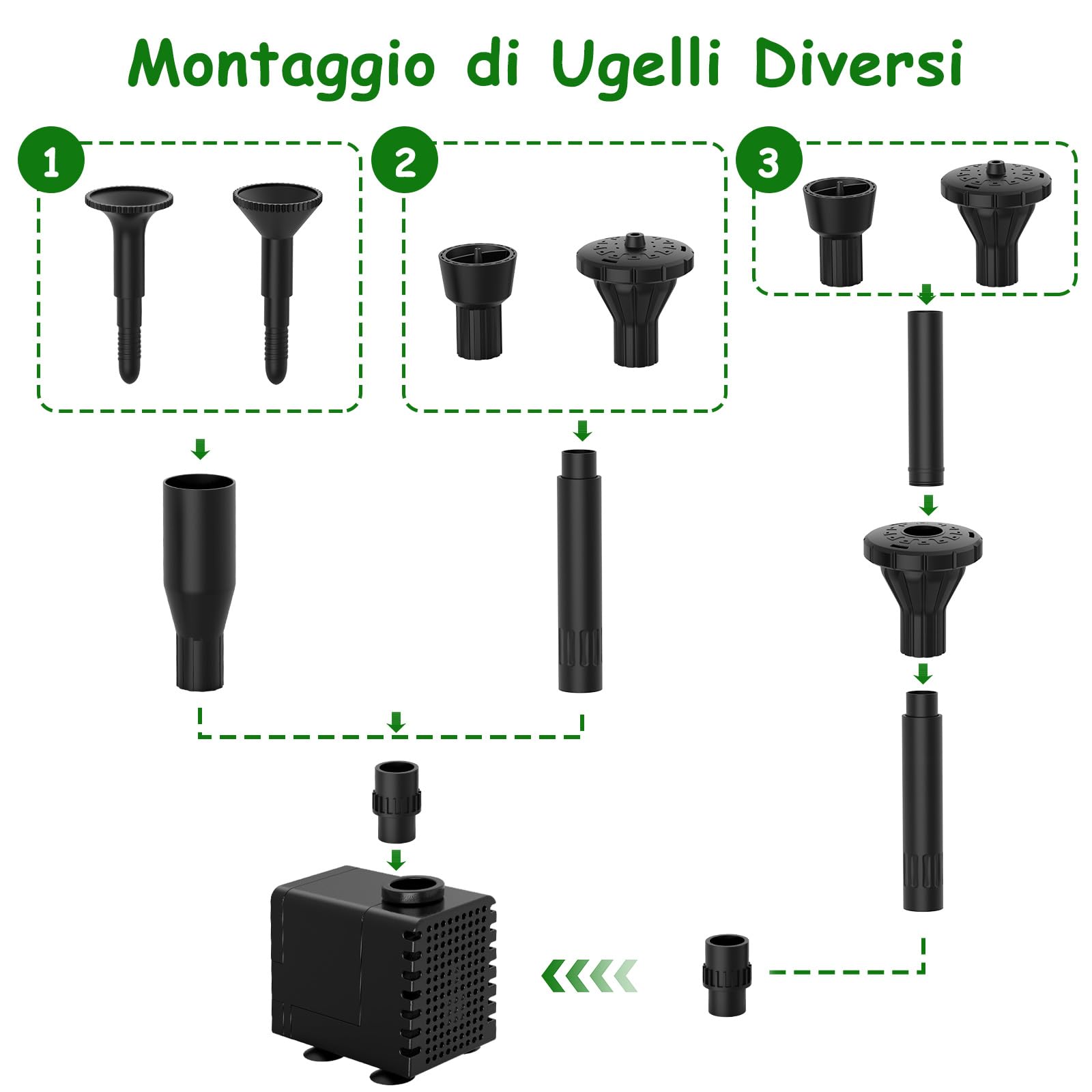 AMZtime 20W Fontana Solare per Esterni, 2024 Fontana Solare Aggiornata per Esterni, Pompa Stagno Solare per Esterni, Pompa Solare per Bagno Uccelli,Stagno,Giardino, Esterni ed Interni,Giochi d'Acqua