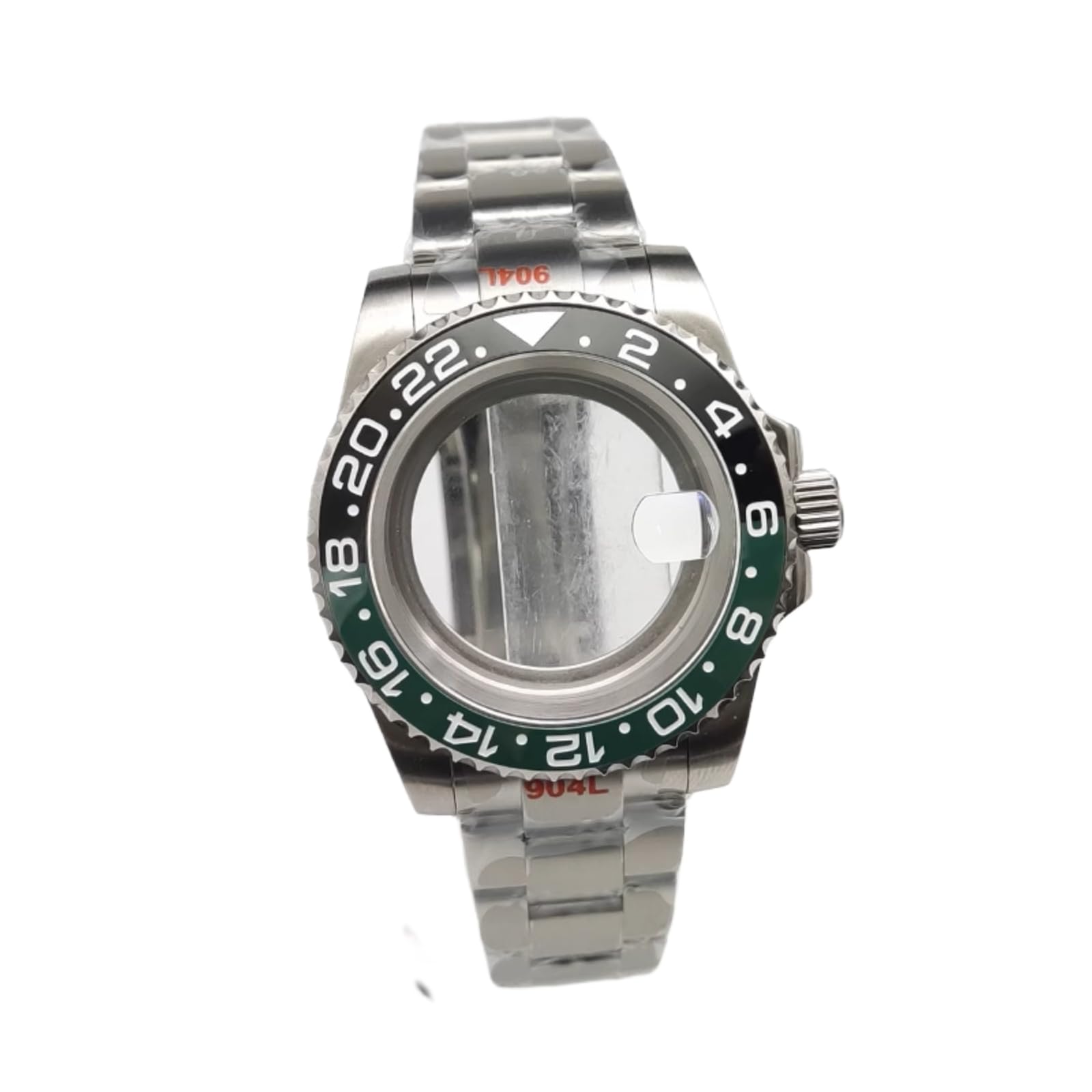 Set Cassa E Bracciale 40 mm Acciaio 904L Subacqueo GMT Stile Yacht Vetro Zaffiro Lente Datario Compatibile Con Movimento NH36 per Rolex Submariner/GMT-Master/Yacht-Master - 12