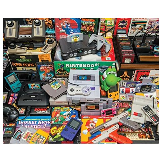 Springbok Puzzles - Gamer's Trove - 1000 Piece Jigsaw Puzzle - Large 30 Inches by 24 Inches Puzzle - Made in USA - Unique Cut Interlocking Pieces