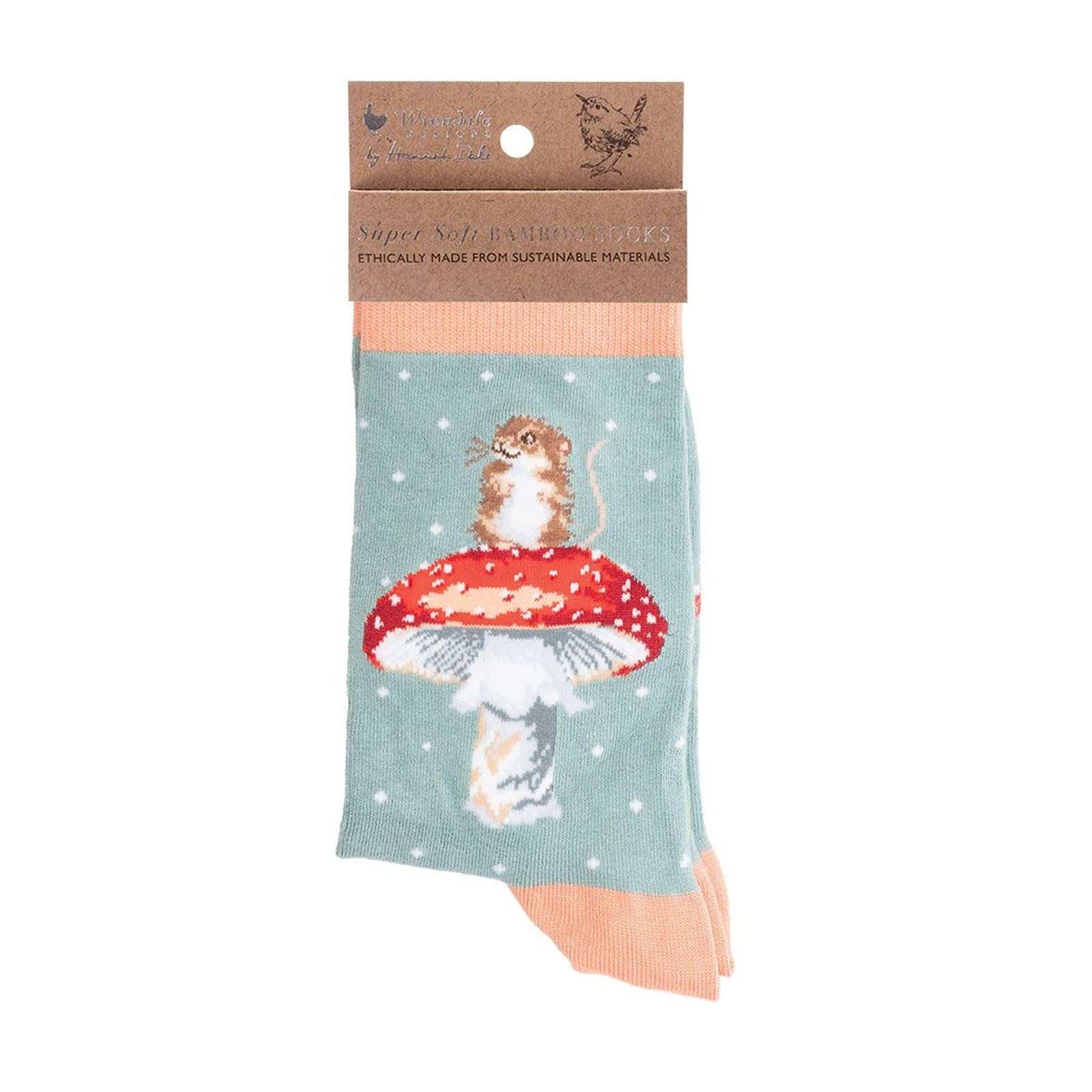 Wrendale Designs by Hannah Dale He's a Fungi' mouse socks