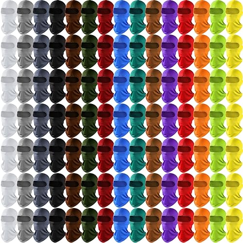 Kigeli 105 Pcs Balaclava Face Mask Ski Mask Winter Face Gaiter for Men Motorcycle Ski Scarf for Women Outdoor Sports(Colorful)