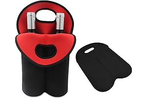 2 Bottle Wine Carrier Tote Bag For 750ml Neoprene Wine