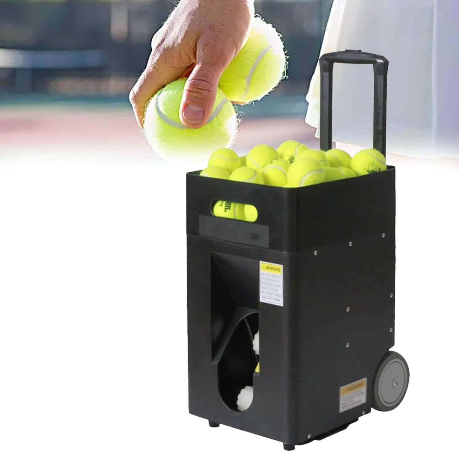 Máquina lanzapelotas de Tenis Inteligente, Servidor de Pelotas de Tenis, con Control Remoto, ángulo de Lanzamiento Ajustable, batería incorporada, para Entrenamiento de Tenis en Solitario
