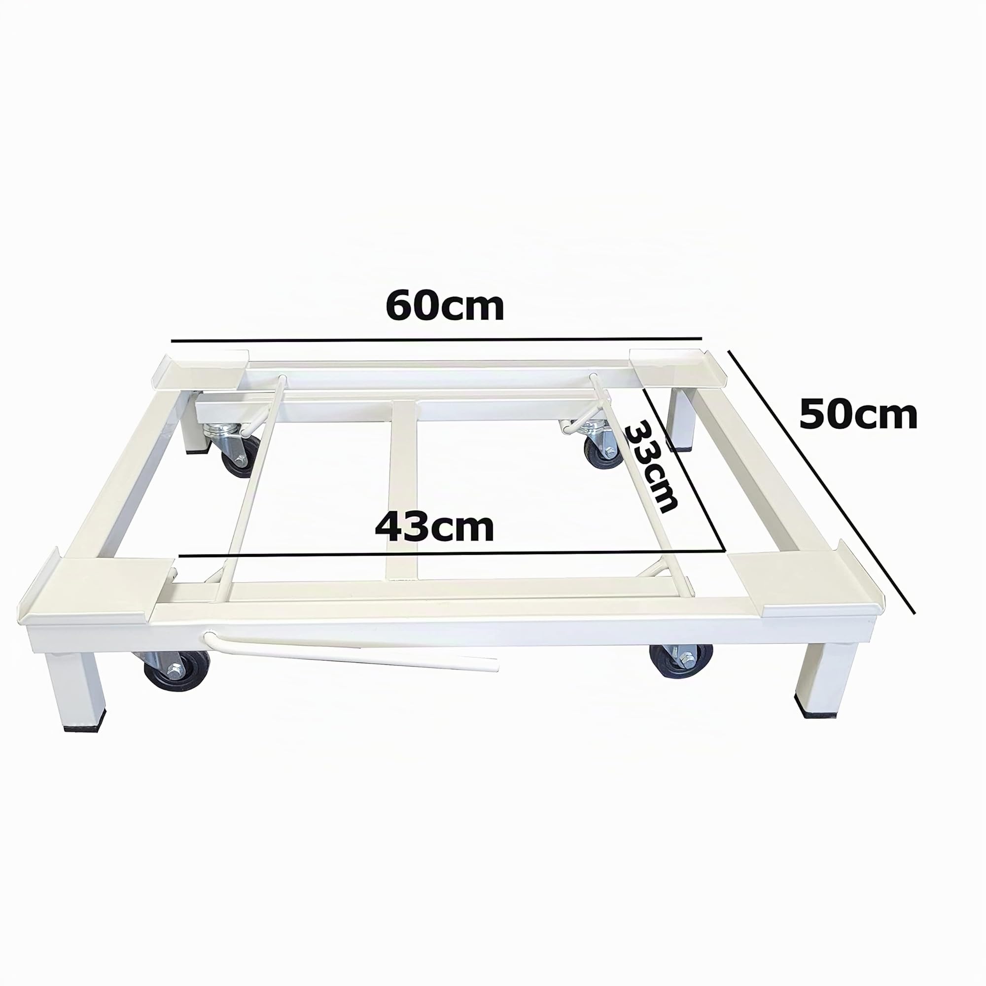 Tecnokit Waschmaschine und Trockner mit Rädern, Stahl, Hebelsystem 300kg, Weiß, Anti-Vibrationssystem, 50x60cm