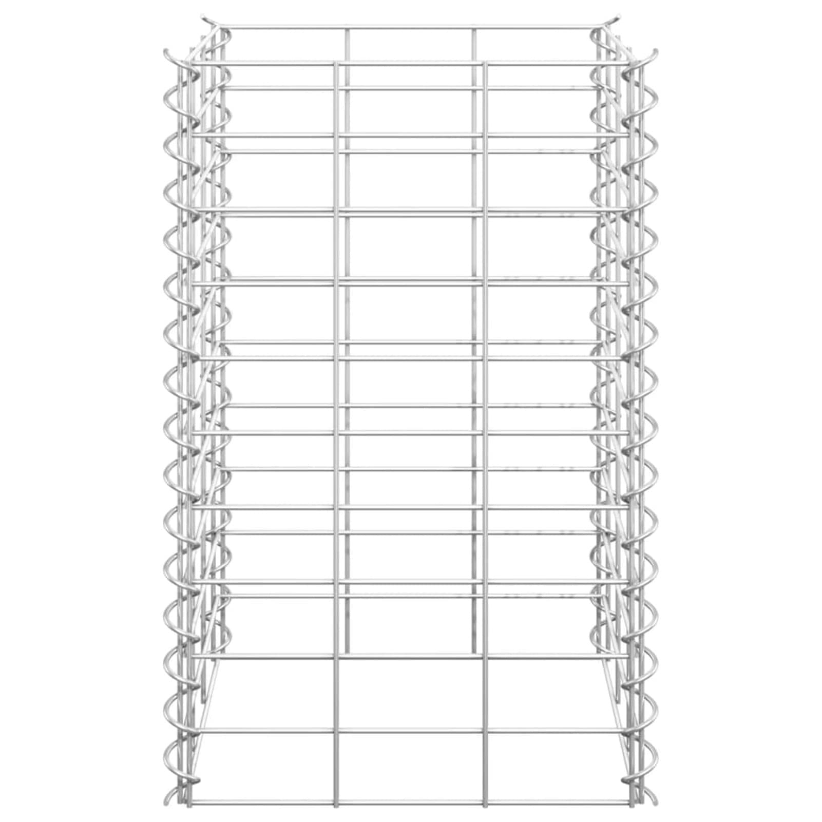 ShGaxin Gabion gabionowy 3 sztuki, doniczki na kwiaty i rośliny, doniczka na kwiaty, doniczka zewnętrzna, doniczka na kwiaty, ogród domowy, żelazo, 30 x 30 x 50 cm