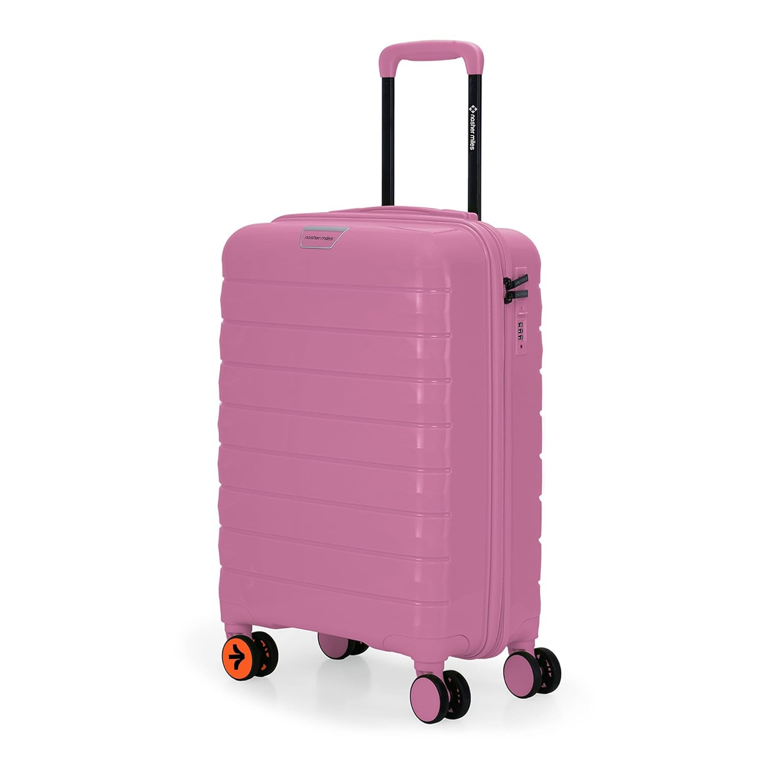 Nasher Miles Vienna Hard-Sided Polypropylene Cabin Luggage 20 inch | 55cm | 8 Wheels Double Spinner Small Trolley Bag for Travel | Suitcase (Pink) Nasher Miles Vienna Hard-Sided Polypropylene Cabin Luggage 20 inch | 55cm | 8 Wheels Double Spinner Small Trolley Bag for Travel | Suitcase (Pink)