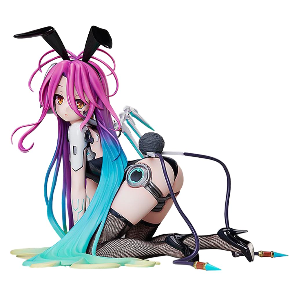Jilijia Anime NO GAME NO LIFE Figure Schwi Dola Action Figurine 16CM PVC Black Silk Bunny Girl Kneeling Model Statue Home Desktop Ornaments Gifts