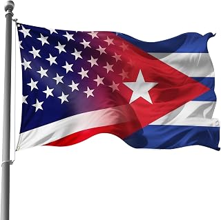 America and Cuba double-sided 3-by-5-foot flag