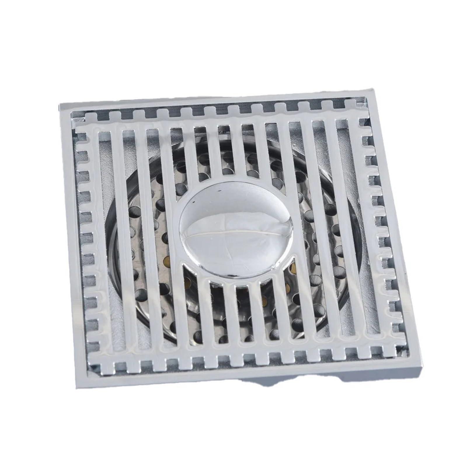 Gulley Grid Polished Chrome Square Bathroom Floor Drain Waste Grate Shower Drainer