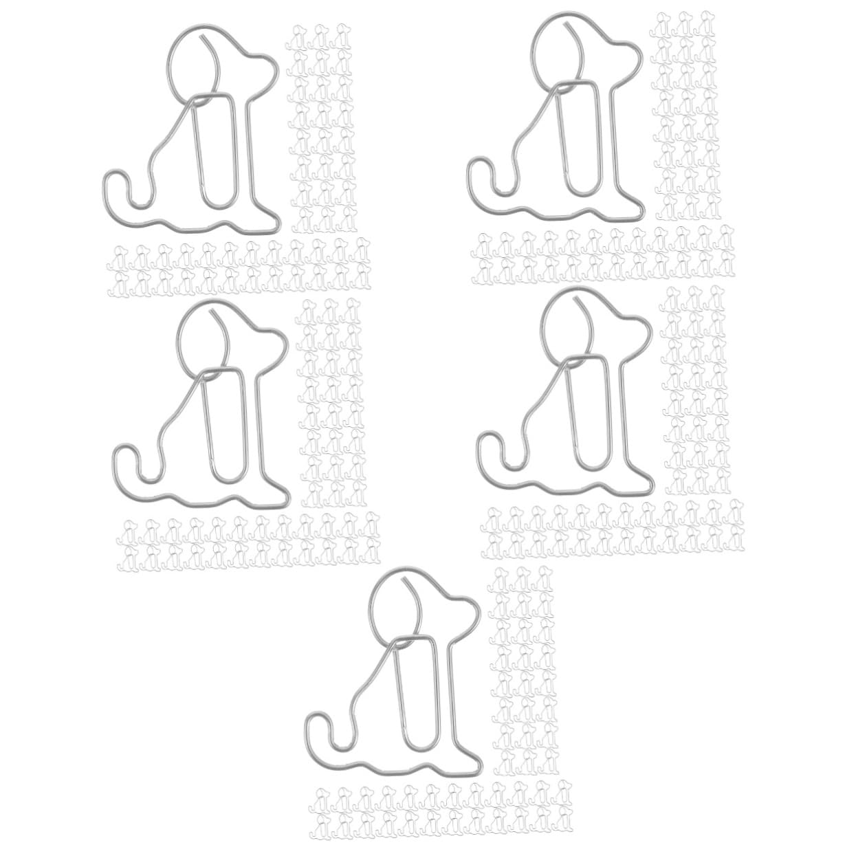 Alipis 500pezzi Clip Forma Di Cane Di Graffette Metalliche Riutilizzabili Per Ufficio Creative e Decorative Per Segnalibri e Organizzazione Documenti