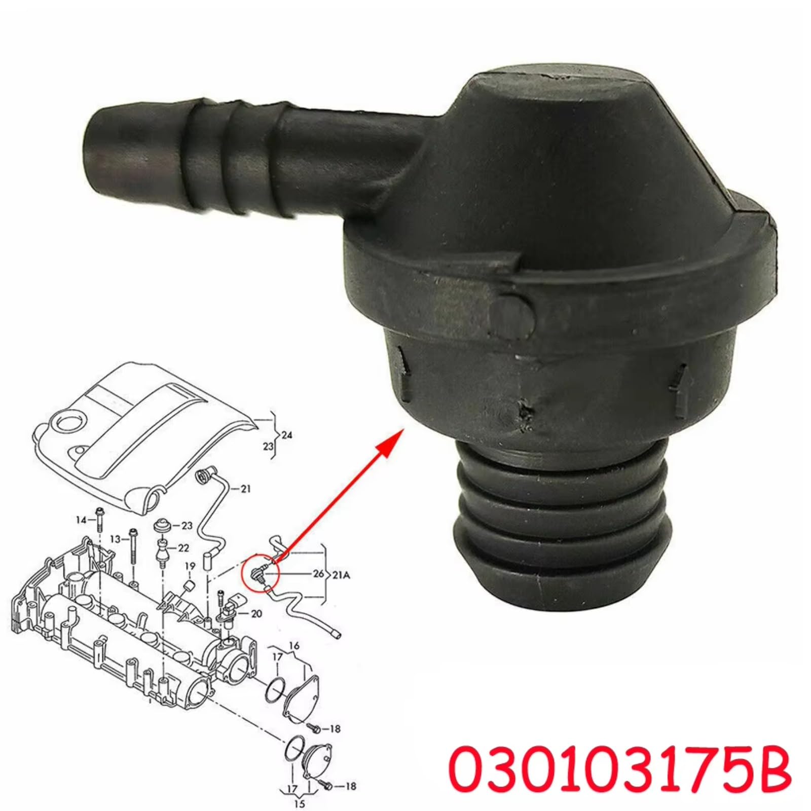 Elettrovalvola Turbo Compatibile Con Seat Per Ibiza 2005-2015 Per Leon 2006-2015 030103175B Ricambi Per Valvole Di Ritegno Della Pompa Del Vuoto Per Auto