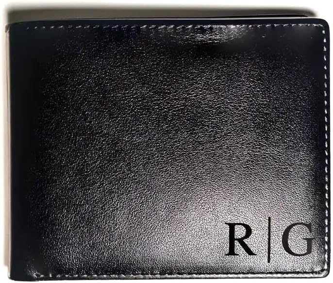 Personalized Leather Wallet for Men, Custom RFID Blocking, Great Gift for Him, Husband, Dad, Anniversary, Groomsman, Son, Grandpa, Boyfriend, Wedding