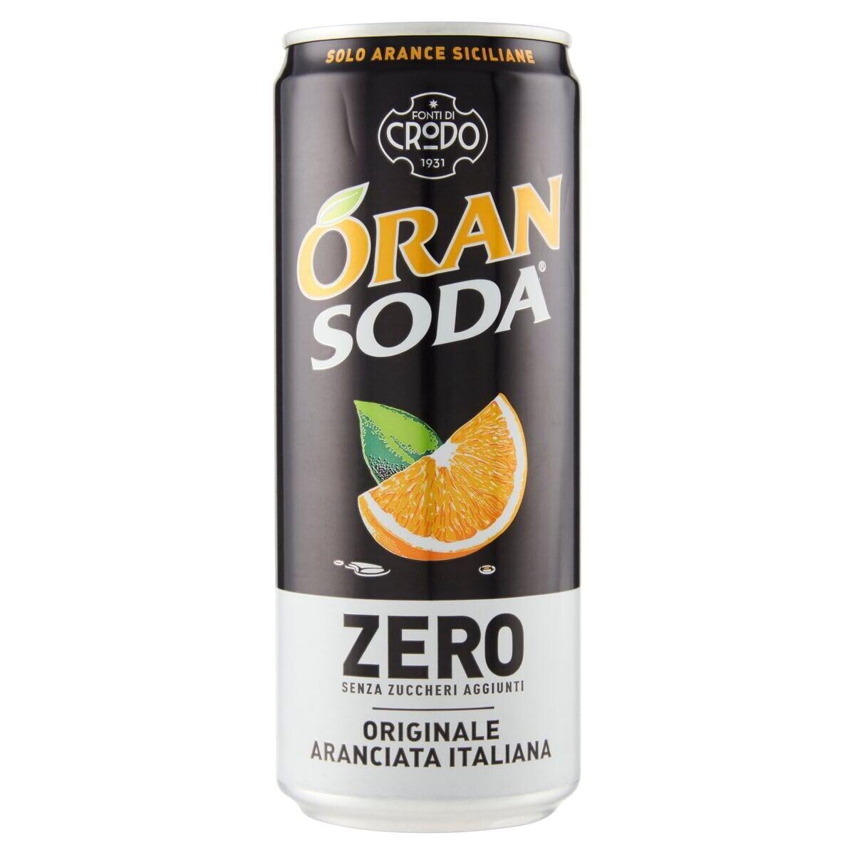 72x Oransoda Zero Erfrischungsgetränk Orangenlemonade, Ohne Zuckerzusatz 33cl + Zia Rosa DOP Pomodoro San Marzano Tomate aus Kampanien Dose von 400g