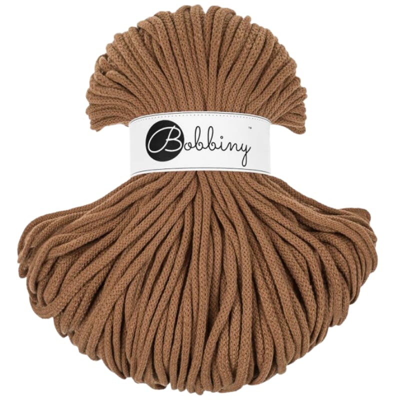 Bobbiny Premium 5mm Braided Macrame Cord (Caramel) 100m — image 1