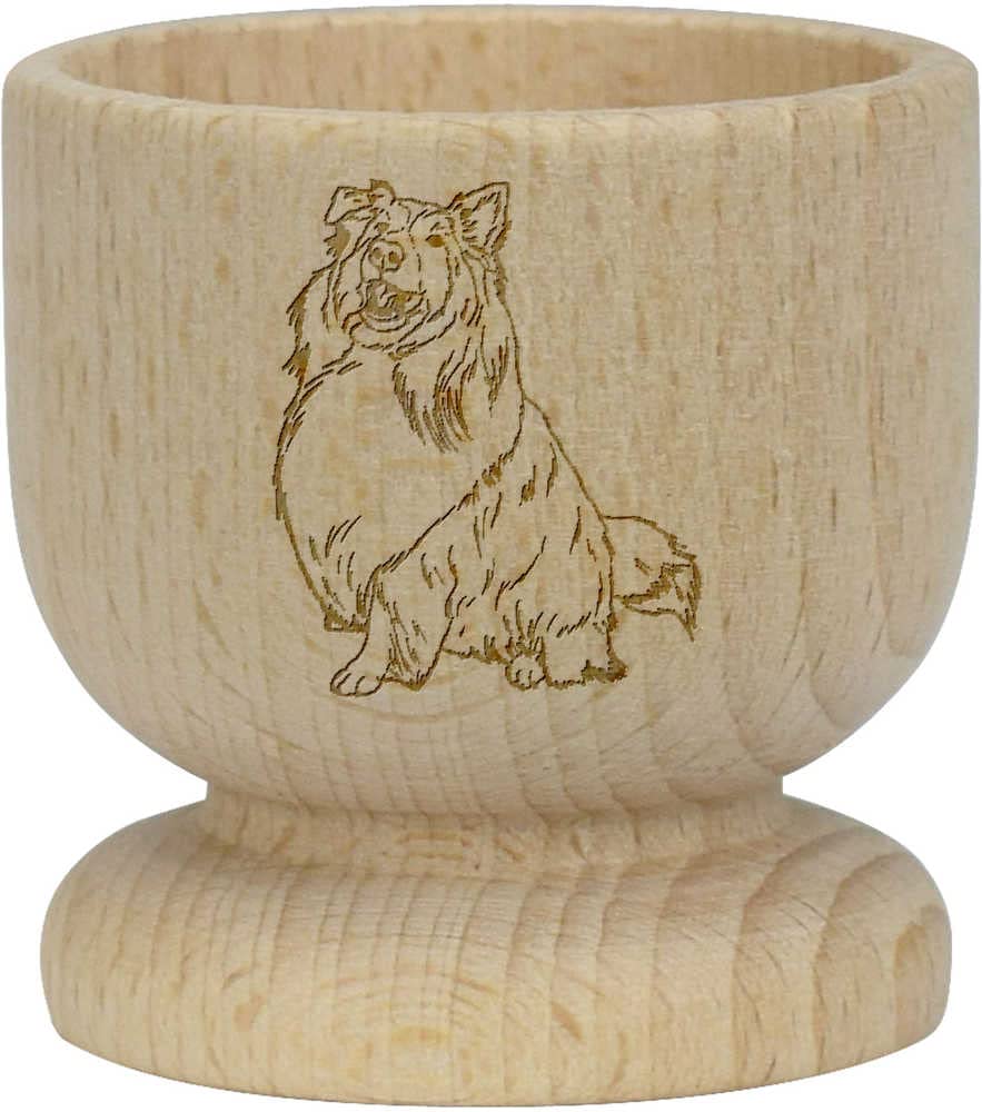 Azeeda 'Rough Collie' Wooden Egg Cup (EC00022932)