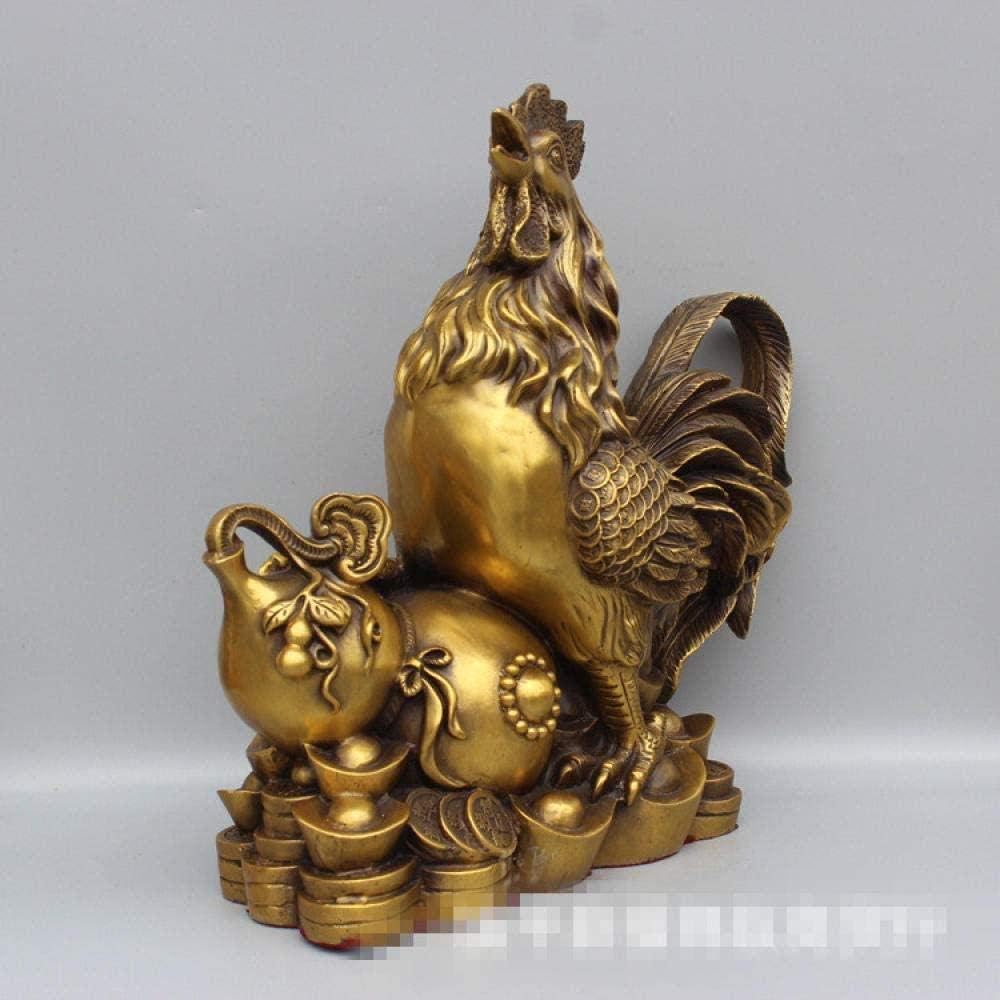 家の装飾、紅花梨木の彫刻雄鶏の置物7 家の装飾、紅花梨木