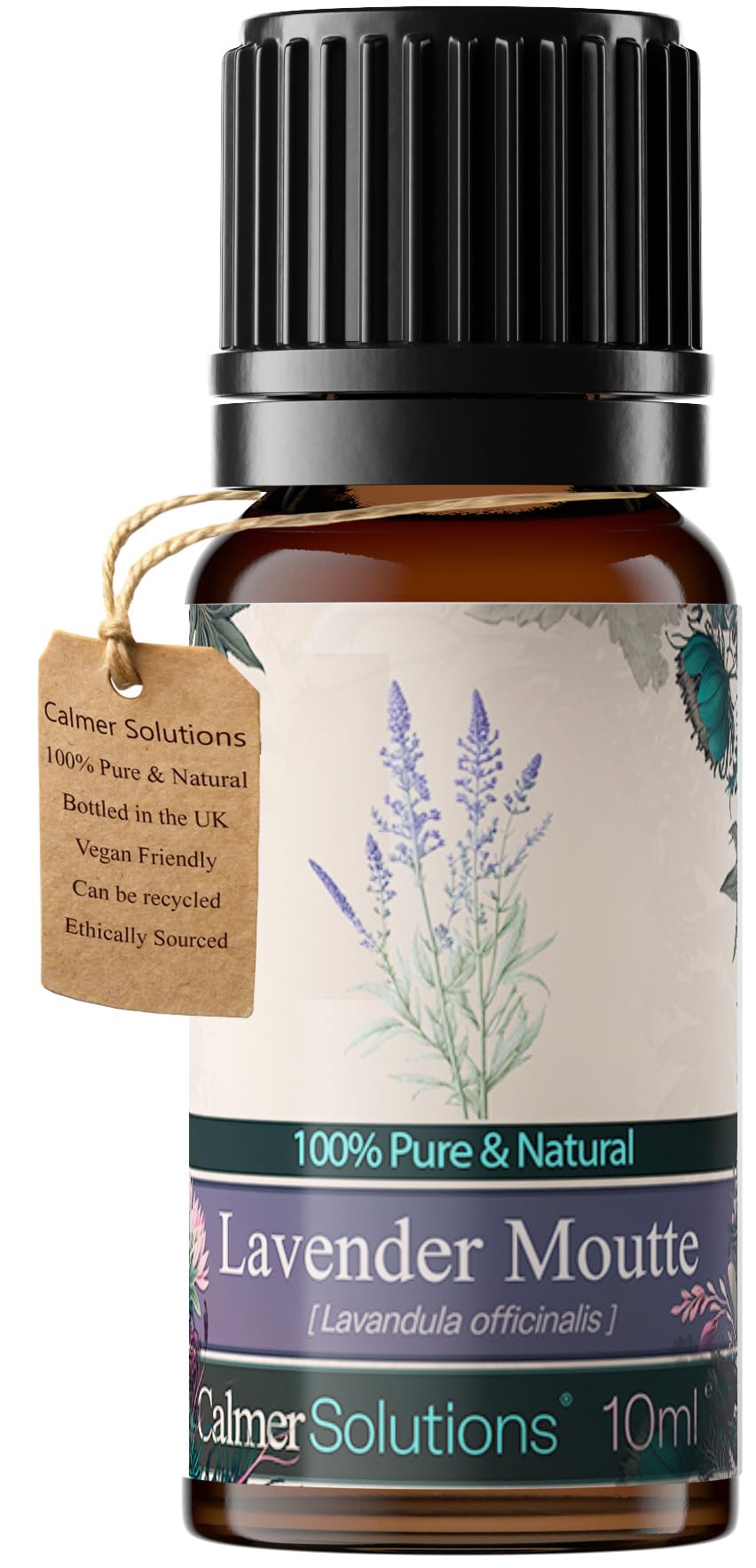 Calmer Solutions Pale Yellow To Yellow Lavender Moutte 100% Essential Aromatherapy Oil 10Ml
