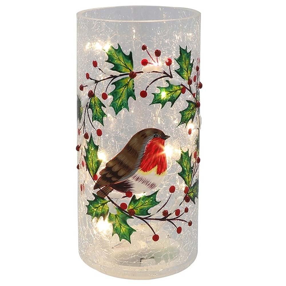 Shudehill Giftware Xmas Crackle Robin LED Tube 355472