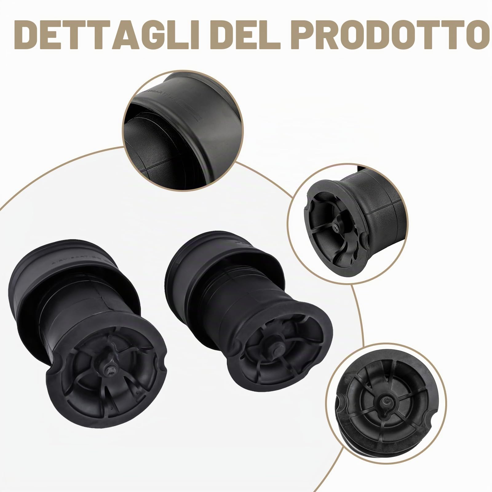 5102.R8 2Pcs Sacchetti molla sospensione pneumatica ammortizzatore posteriore destro e sinistro Compatibile con C4 Grand Picasso Part# 5102.GN 9681946080 F307512401