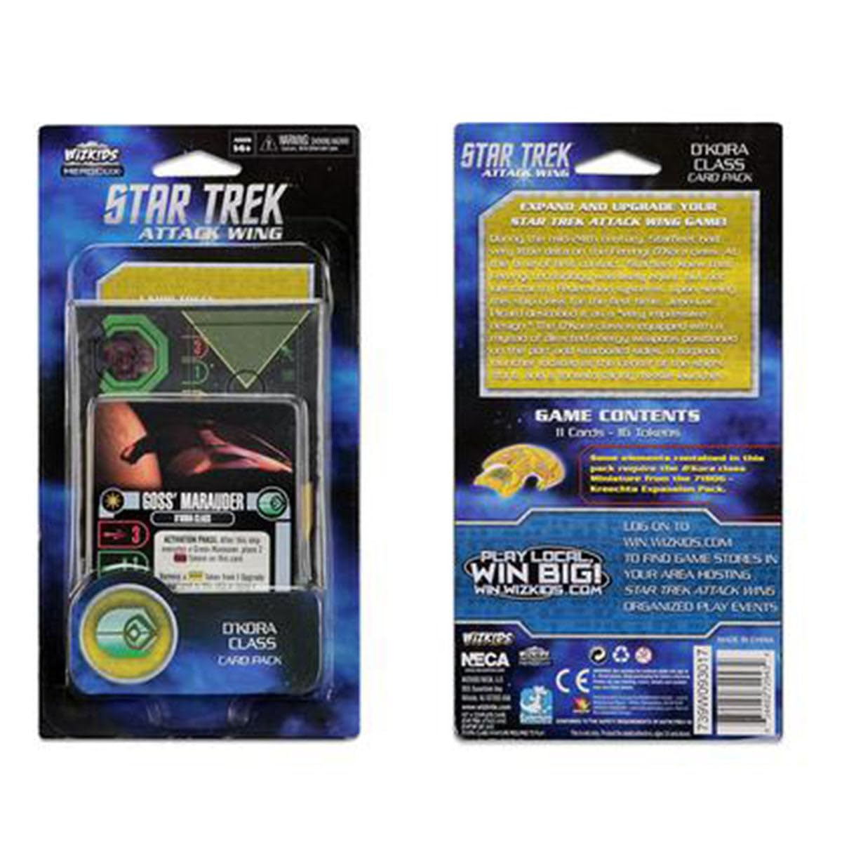 STAR TREK ATTACK WING D`KORA CLASS SHIP CARD PACK