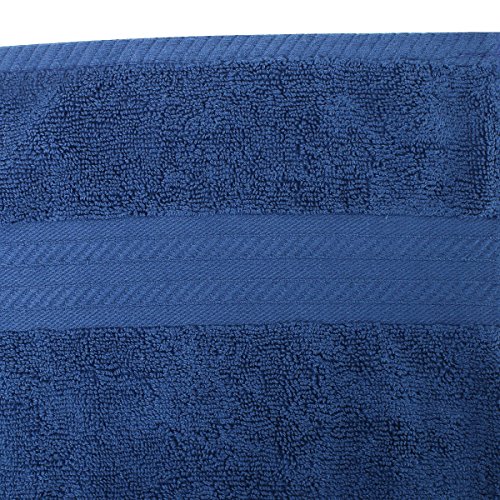 Image of FRESH FROM LOOM Luxury Edition 600 GSM Egyptian 100% Pure Cotton Towel |High Water Heavy Towel | Soft Dual Stitched Bath Towel for Men & Women | No Hand Touch Production (27x54 inch | Blue)-4pc