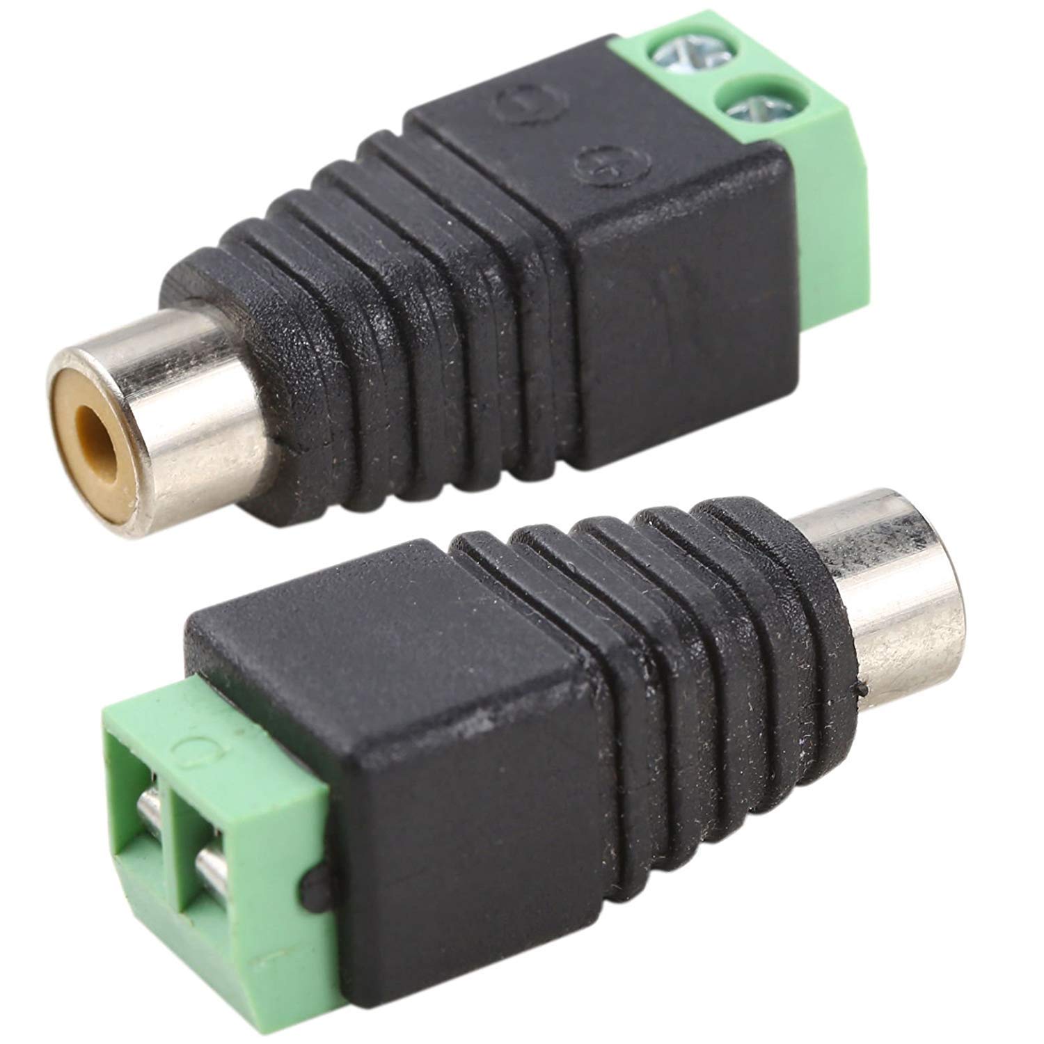 UHPPOTE Phono RCA żeńska wtyczka do złącza śrubowego AV do adaptera CCTV AV Jack Balun (opakowanie 50)