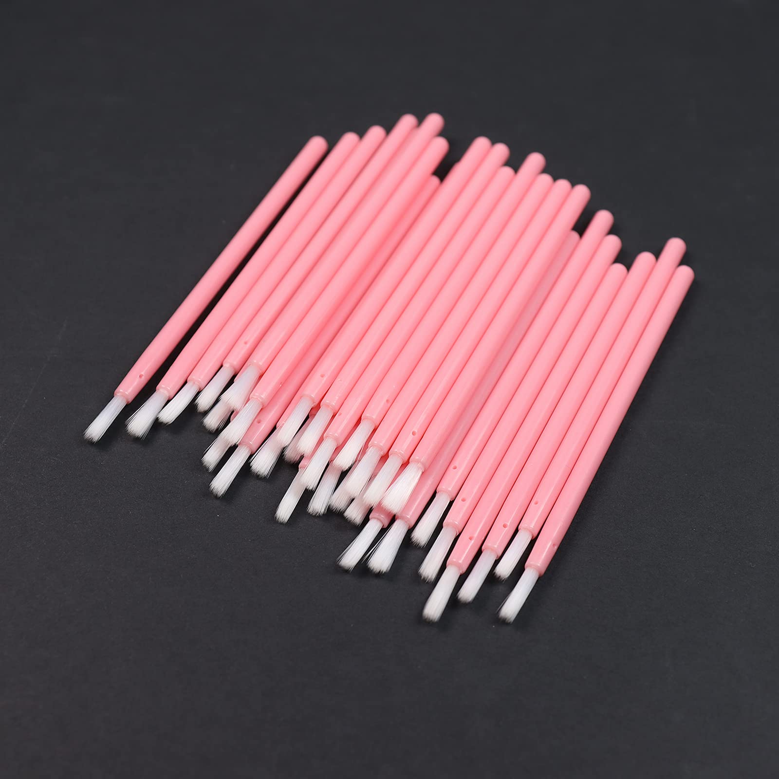 100 Pcs Disposable Makeup Lip Brushes PYO Cookie Paint Brushes Nail Polish Brushes Cosmetic Lip Brush Wands mini paint brushes for cookies (Pink)