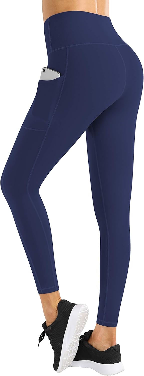 Fengbay High Waist Yoga Pants, Pocket Yoga Pants Tummy Control Workout Running 4 Way Stretch Yoga Leggings - Image 2