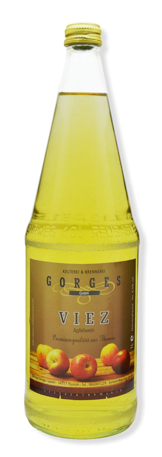 Original Viez (Apfelwein) aus der Region Trier (1x1,0l Flasche)