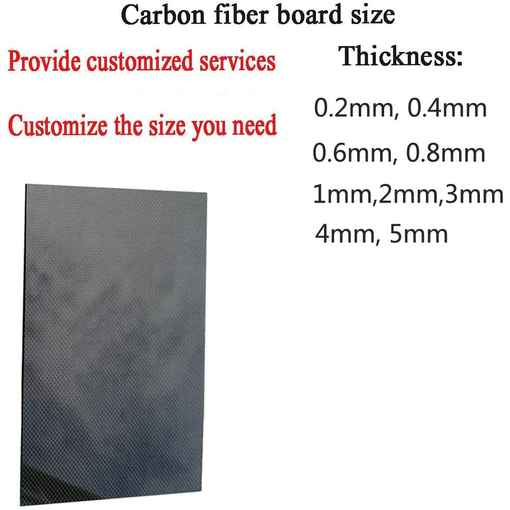 Lastra in fibra di carbonio 2 mm x 300 mm x 600 mm, da utilizzare per telaio drone fai da te ecc. (tessuto normale, luminoso)