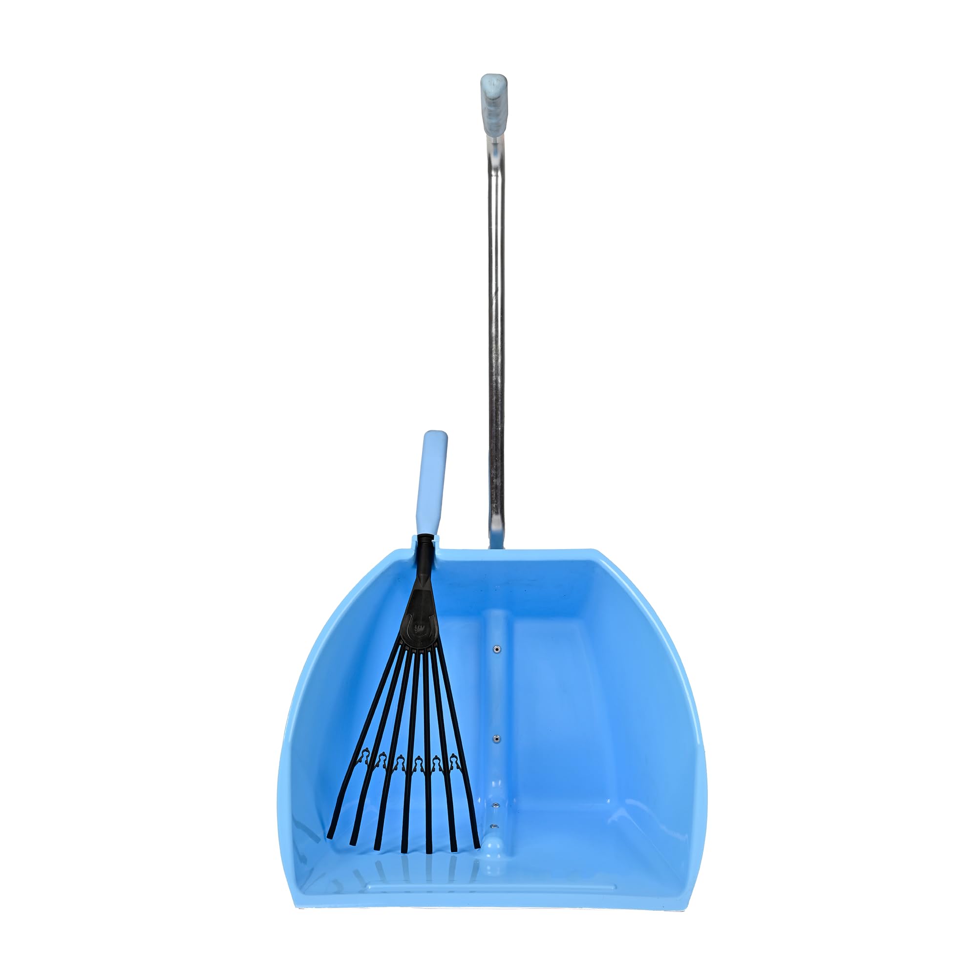 Tidee Multiple Red Gorilla Official - Big With Short Black Plastic Rake Large Sky Blue Scoop Pan With Short Handle Wide Deep Dustpan For Garden Stable Home Or Building Site