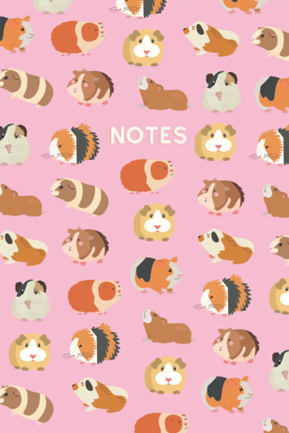 Guinea Pig - A5 Notebook - 100 Lined Pages (Pink)