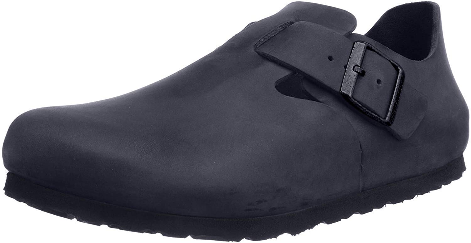Birkenstock Unisex London Black Oiled Leather 40 (US Men's 7-7.5 / US Women's 9-9.5)
