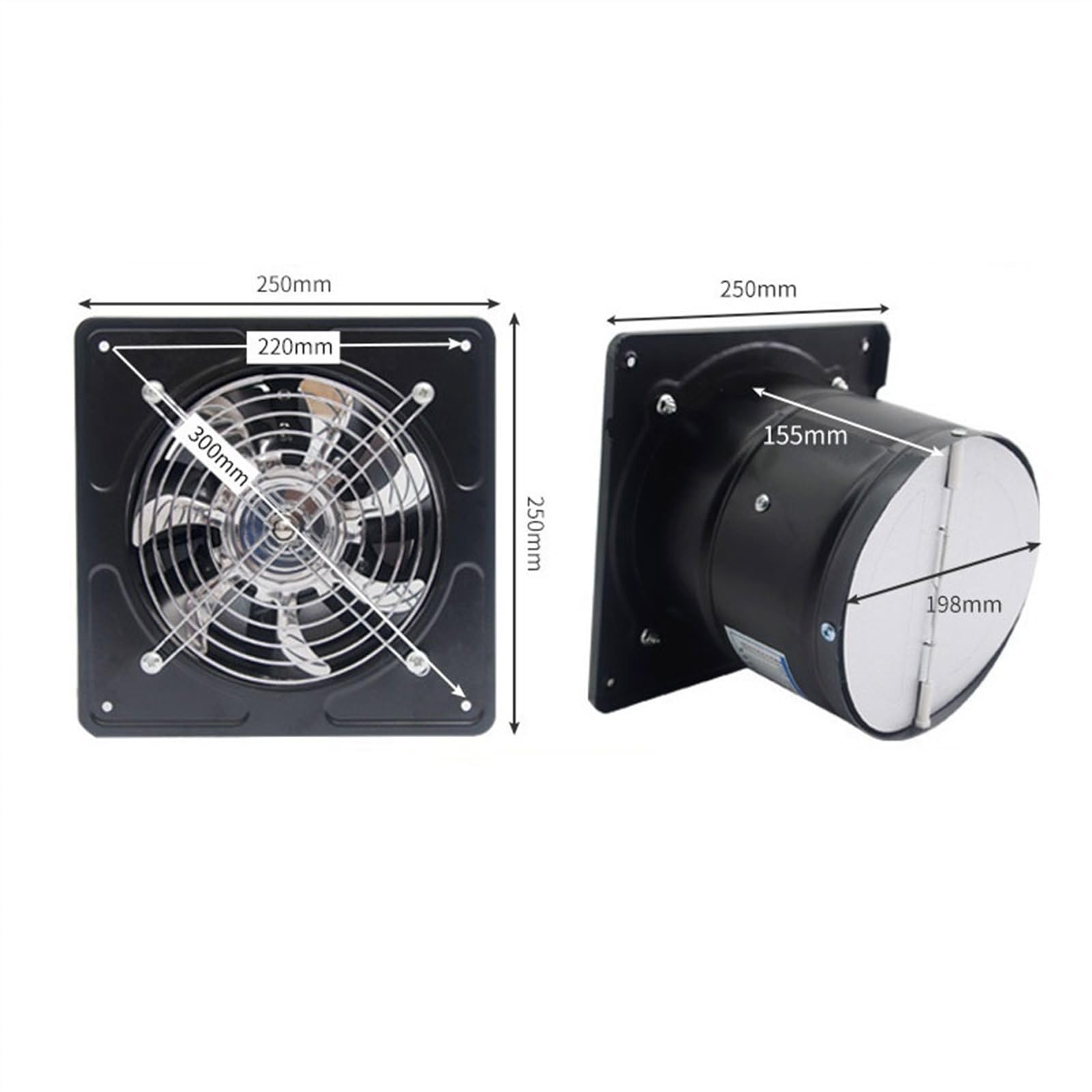 Ventilador Extractor de cocina for el hogar, extractor de ventana bidireccional de alta potencia de 8 pulgadas, extractor de aire comercial redondo Cuarto de baño