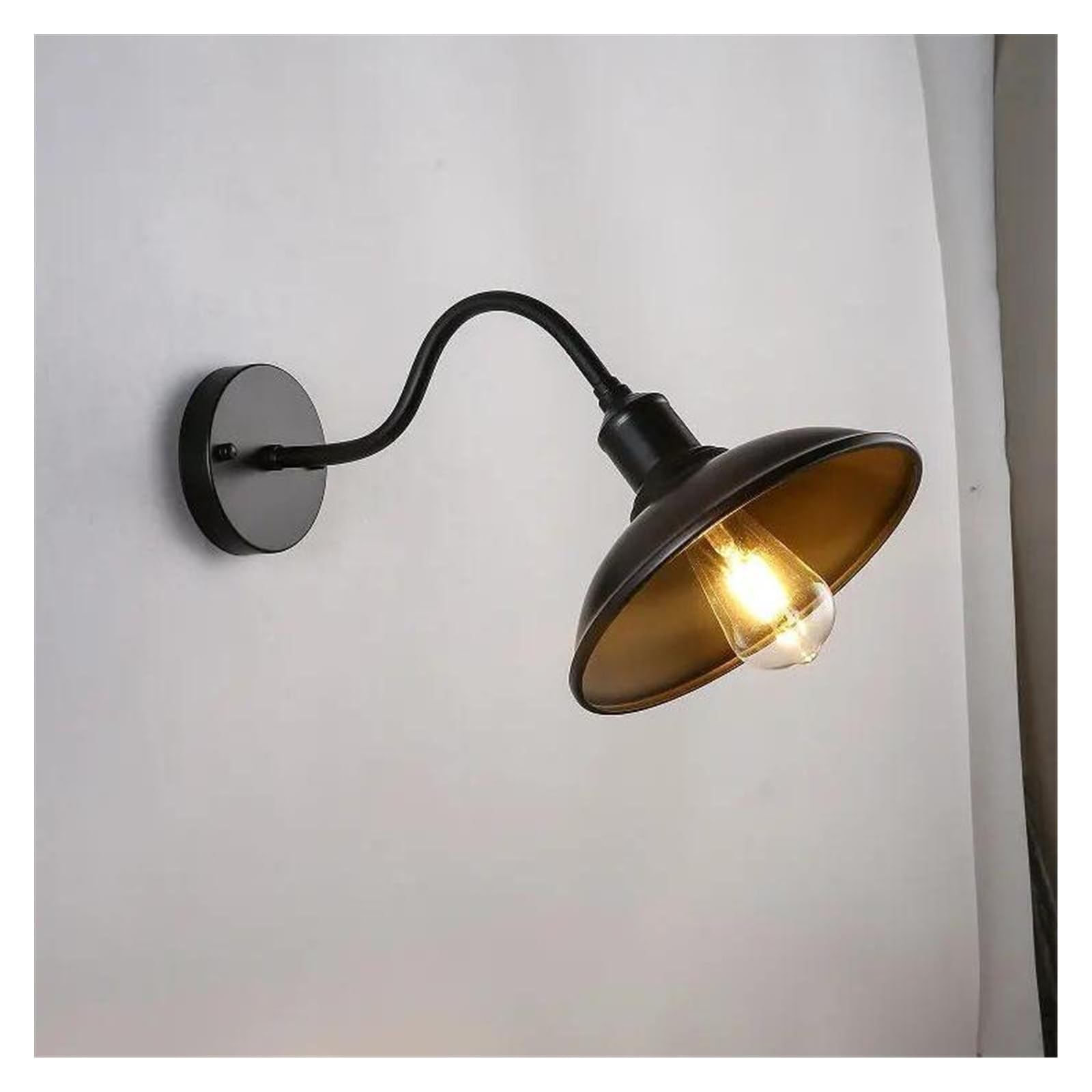 ZTCHSENZT Wall Sconces, Loft V-intage Lights Waterproof Outdoor Retro Balcony Terrace Porch Courtyard Garden Light Bedside Bedroom Lamp,Black-A