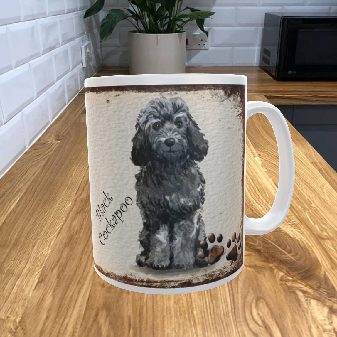 Shawprint Limited White Black Cockapoo 11Oz Coffee Mug My Dog's Bedtime Prayer Theme 14Drmug
