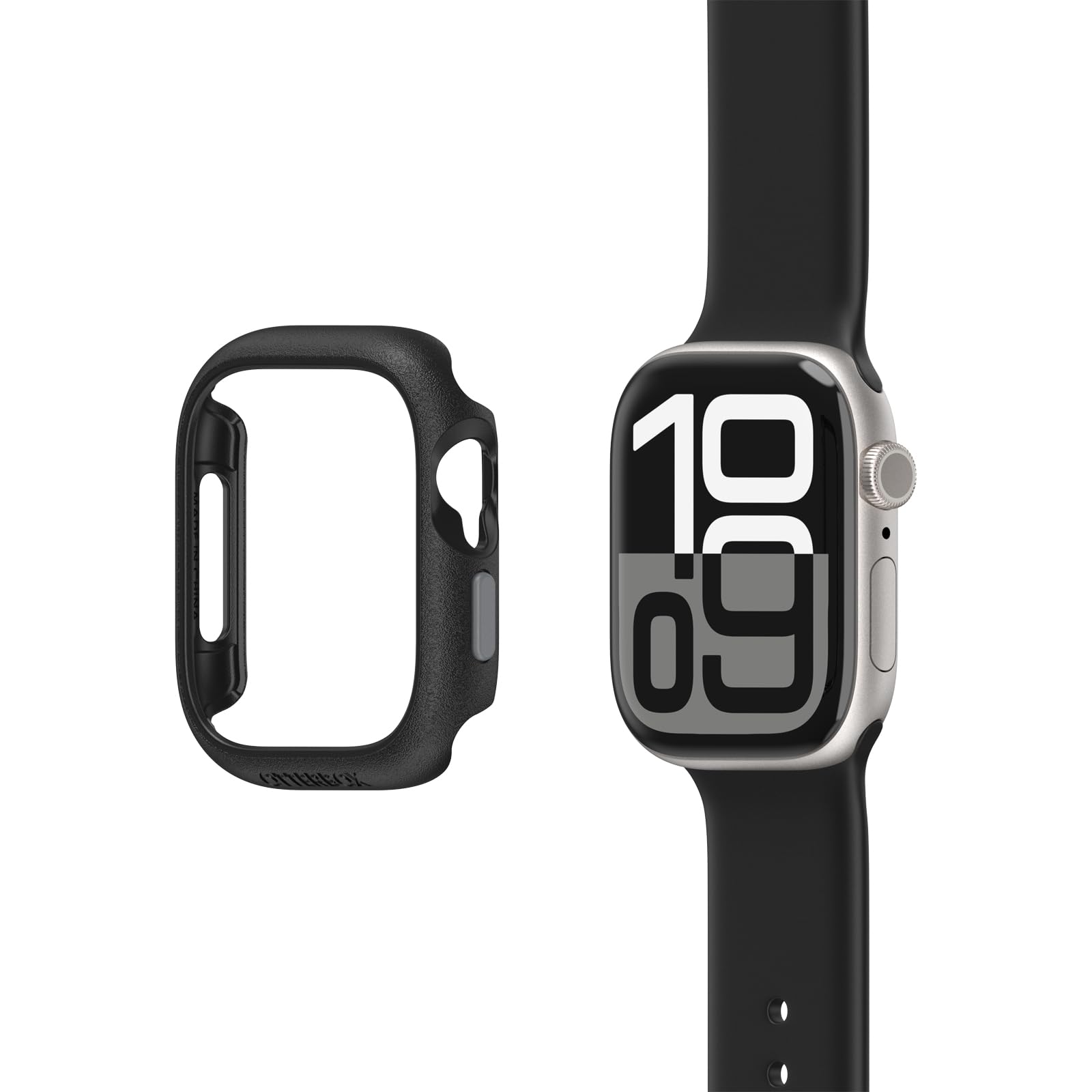 Watch Bumper OtterBox do Apple Watch Series 11/10-46mm, odporne na wstrząsy, odporne na upadki, smukłe etui ochronne na zegarek Apple Watch, chroni wyświetlacz i krawędzie, Czarne