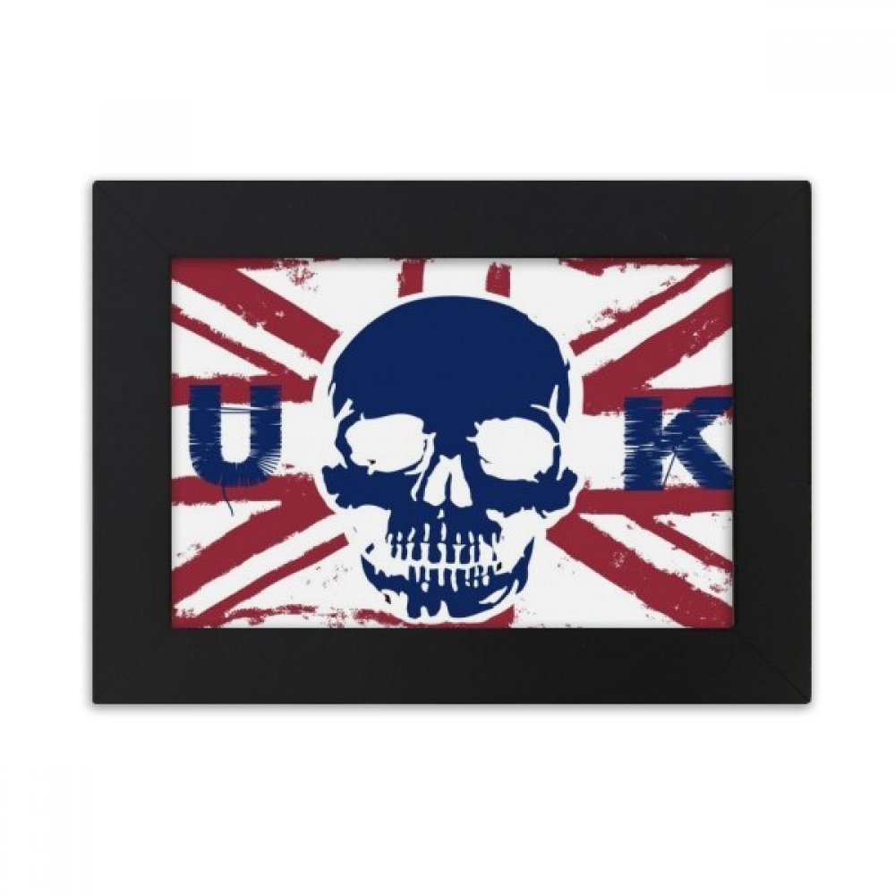 Cadre photo noir Union Jack pour créer une ambiance rock sur votre bureau