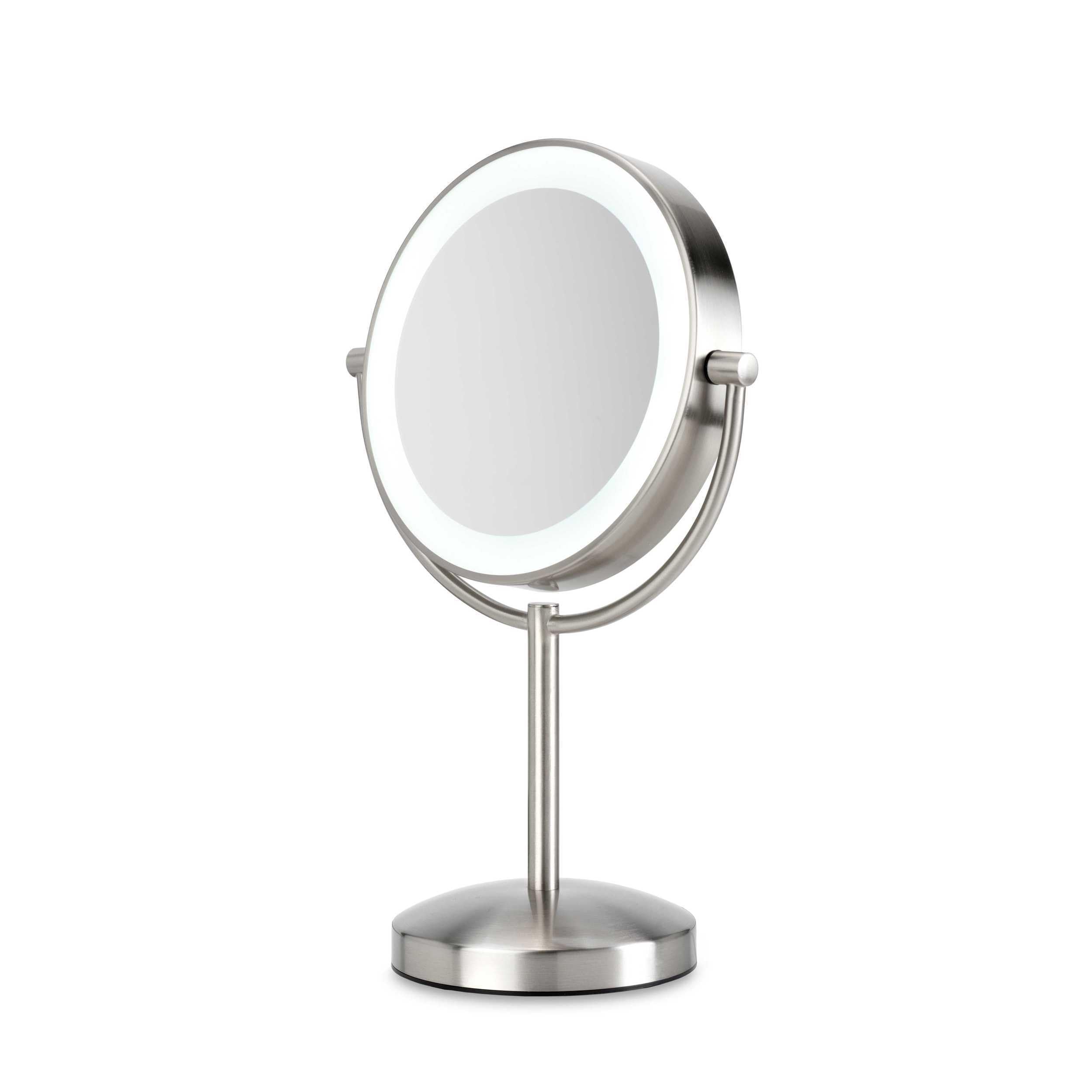 BaByliss Slimline 9437E Miroir LED avec grossissement 1x et 8X Chrome brossé
