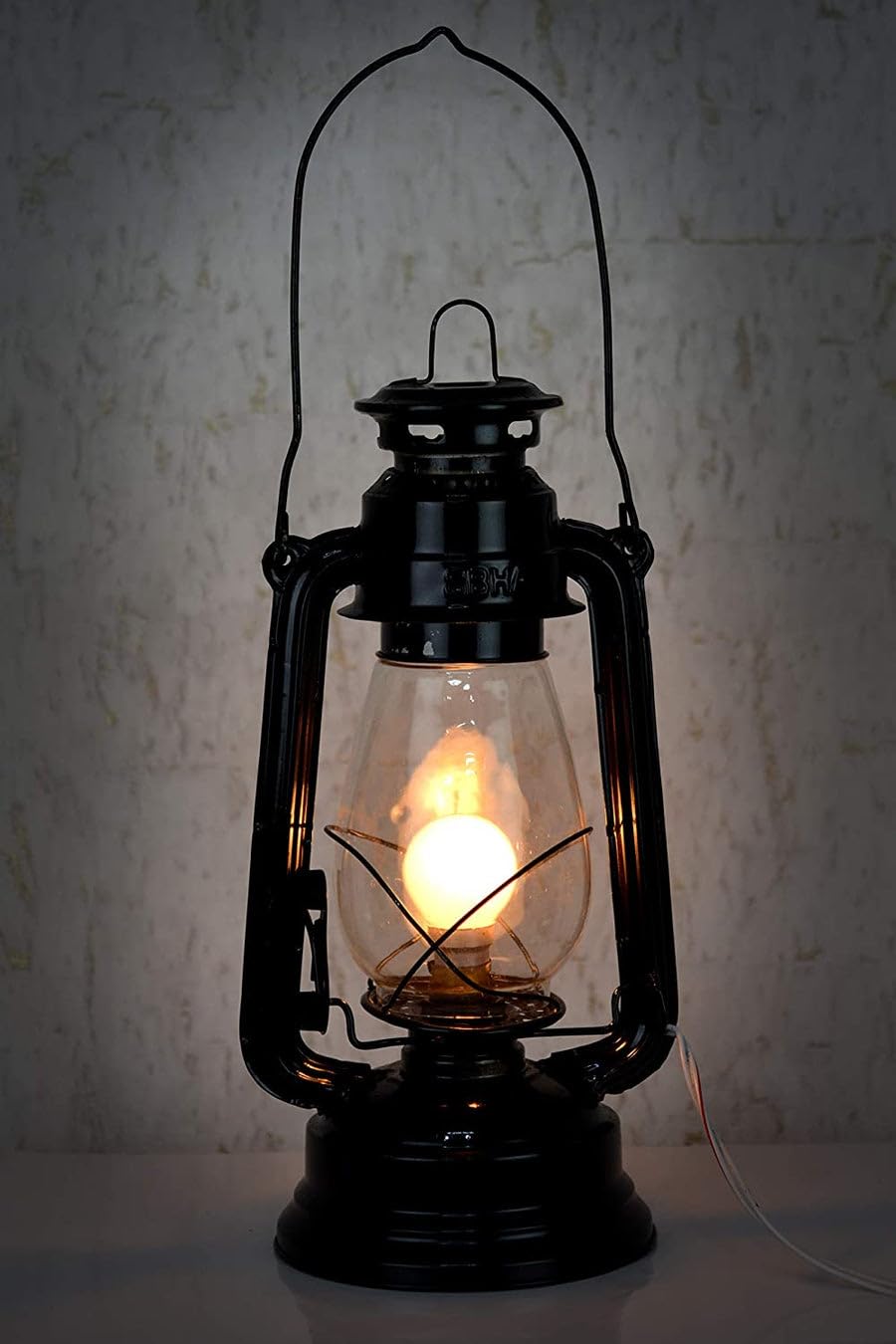 Classic Electric LED Vintage Black Antique Hurricane Lantern Lamp Timeless Elegance with Modern Design Flair for Outdoor Indoor Balcony Festival Events Garden Home Decoration Used.-image-34