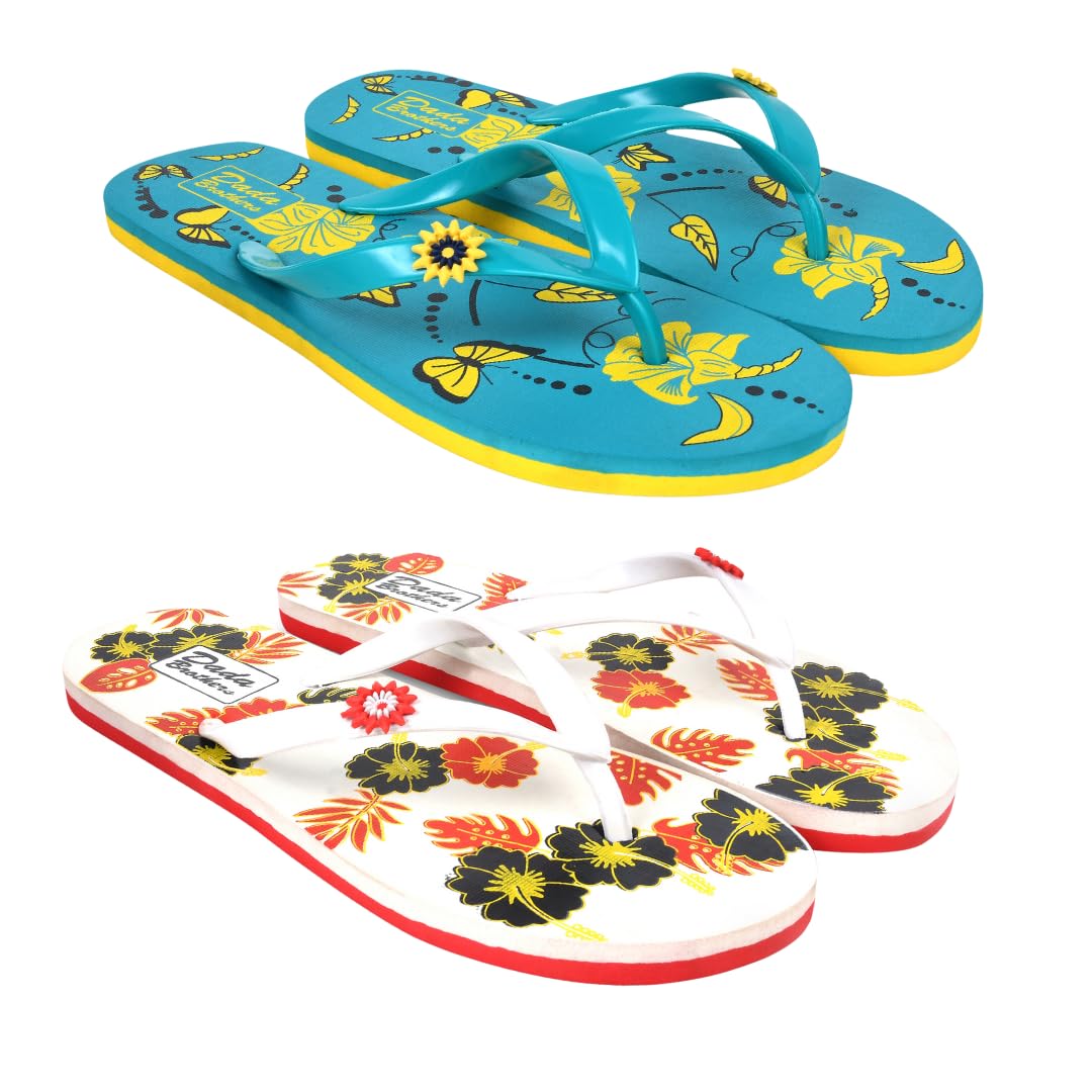 Dada Brothers combo Slippers|Slippers for women|slippers for women daily use at home (White, numeric_5) (B0CCYM7F26) Amazon Price History, Amazon Price Tracker