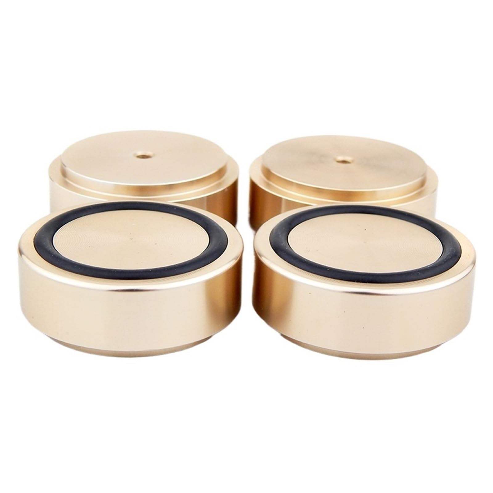 Obudowa aluminiowa podnóżek do wzmacniacza audio obudowa głośnika aluminiowa mata do stóp z tłumieniem pochłaniającym bufor 44 * 17mm(Black)